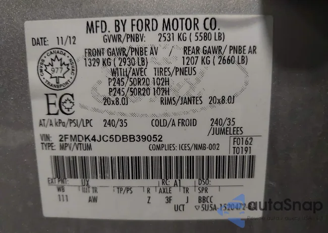 2FMDK4JC5DBB39052: 44518793