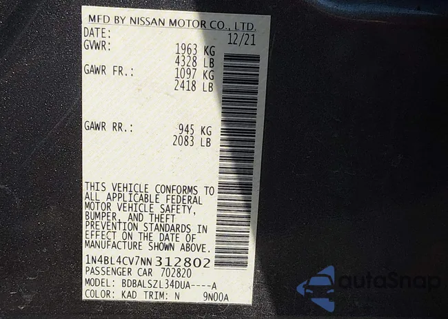 1N4BL4CV7NN312802: 44518842