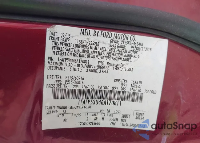 1FAFP53U46A170811: 44518912