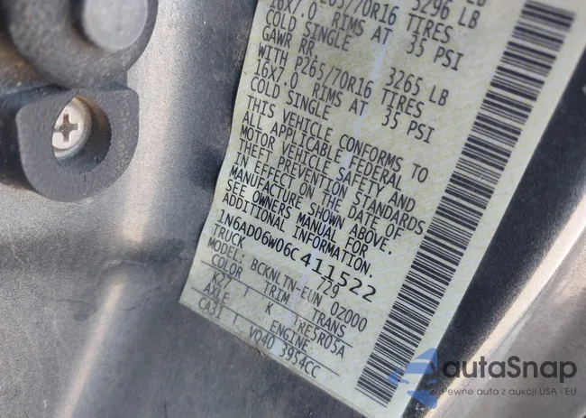 1N6AD06W06C411522: 44519022