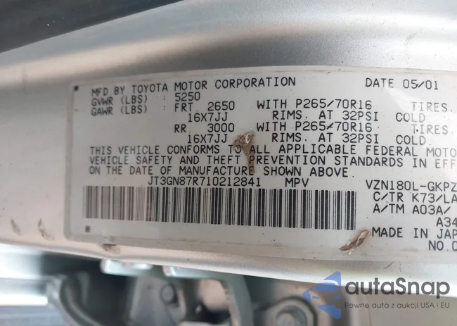 JT3GN87R710212841: 44519072