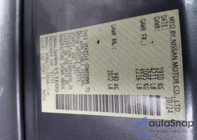 1N4AL3AP8FN353600: 44519168