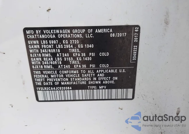 1V2LR2CA4JC520364: 44519197