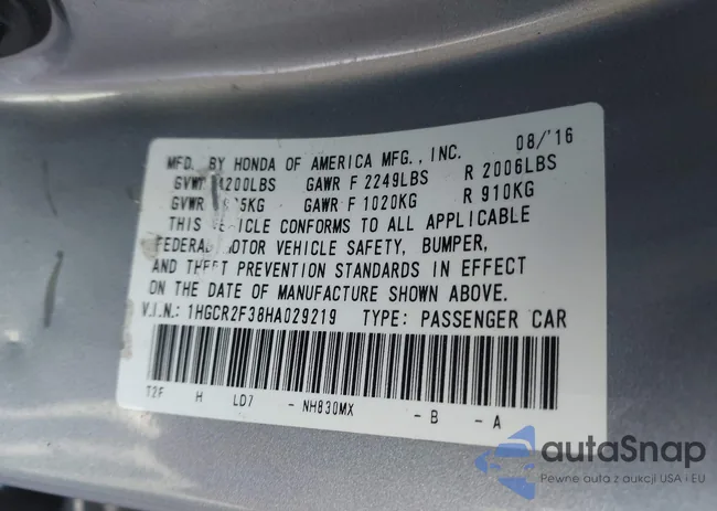 1HGCR2F38HA029219: 44518605