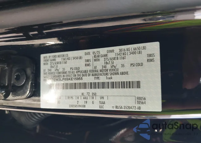 1FTEW3LP0SKE15955: 44519839