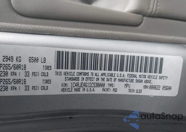 1C4RJEAG1DC538000: 44519936