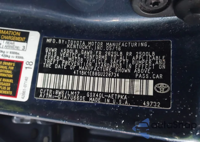 4T1BK1EB8GU228734: 44519961