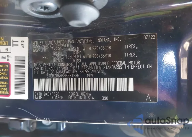 5TDBZRBH6NS584236: 44520008