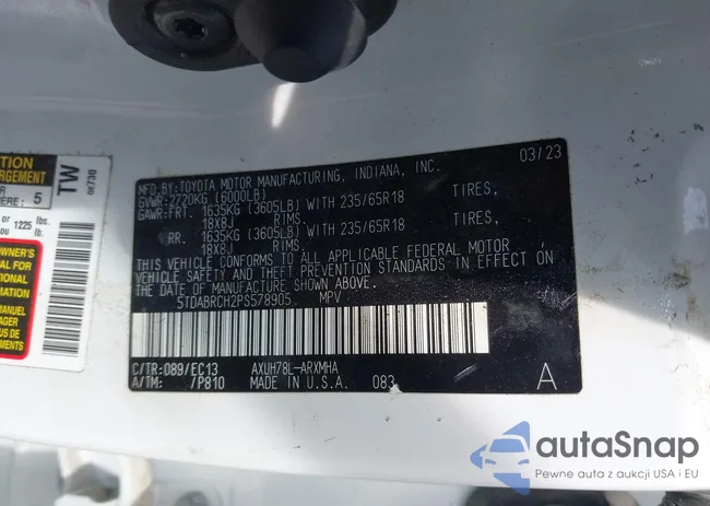 5TDABRCH2PS578905: 44520066