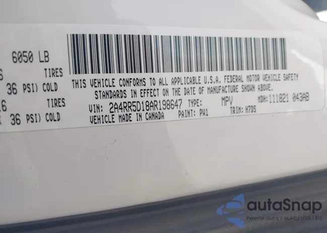 2A4RR5D18AR198647: 44520083