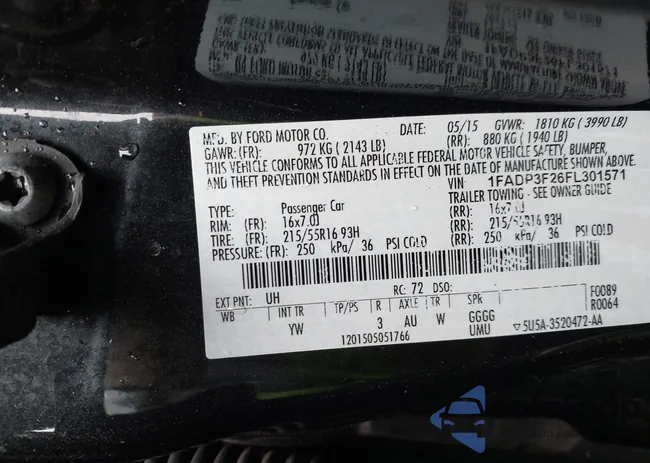 1FADP3F26FL301571: 44519261