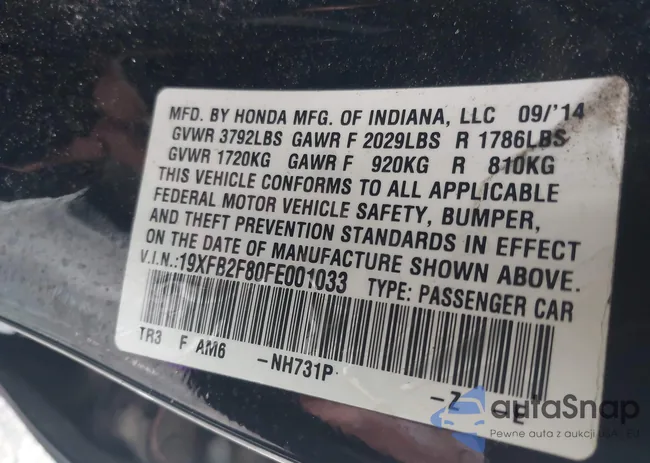 19XFB2F80FE001033: 44519411