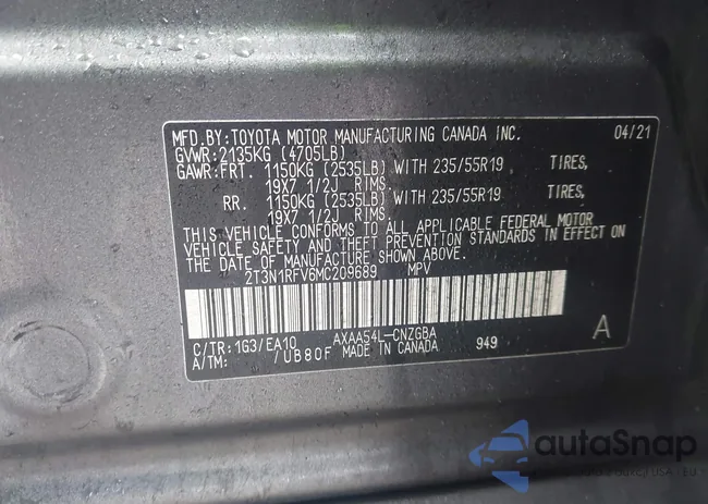 2T3N1RFV6MC209689: 44519440