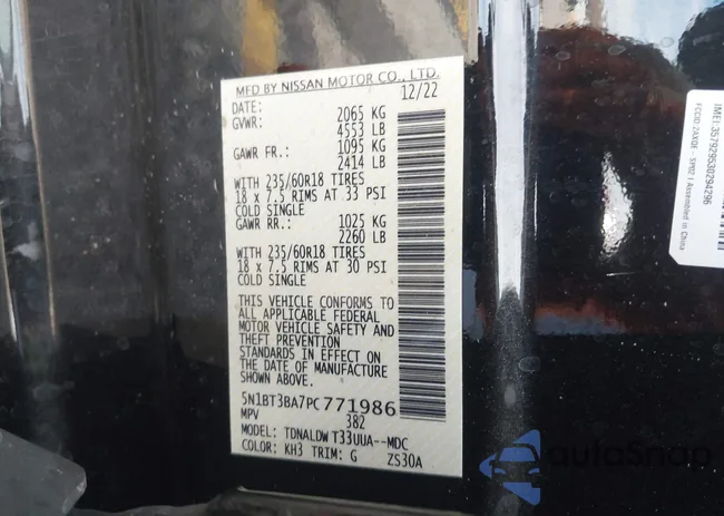 5N1BT3BA7PC771986: 44519453