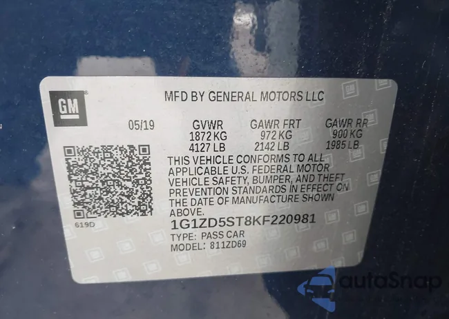 1G1ZD5ST8KF220981: 44520664