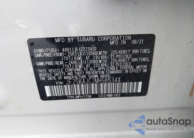 JF2SKAJC2MH565344: 44520666