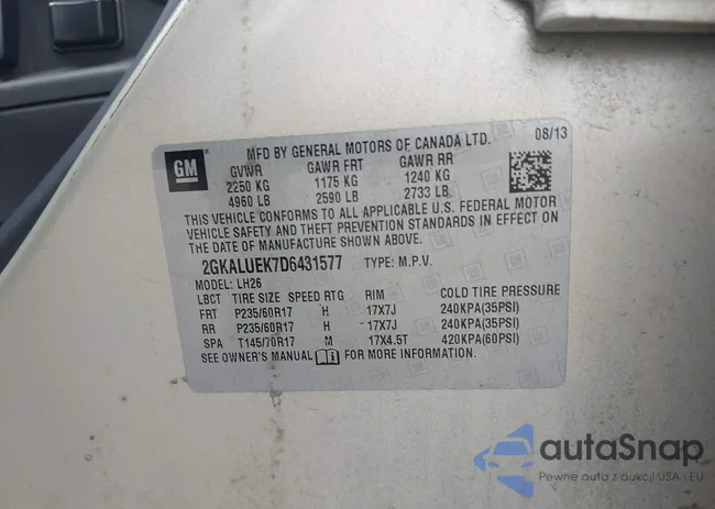 2GKALUEK7D6431577: 44520840