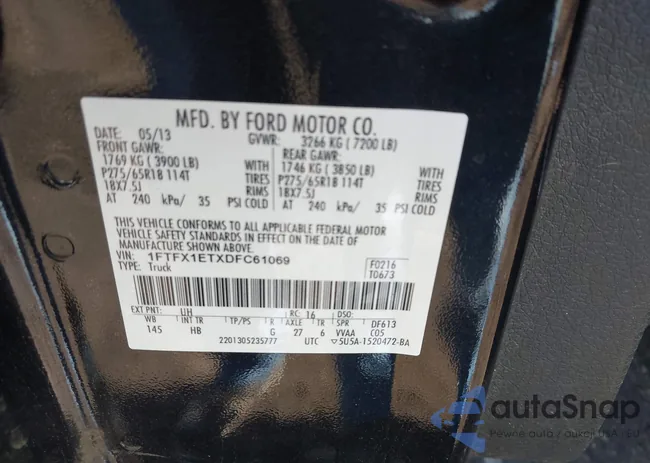 1FTFX1ETXDFC61069: 44520853