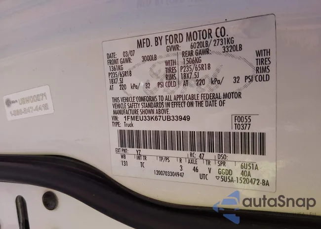 1FMEU33K67UB33949: 44521033