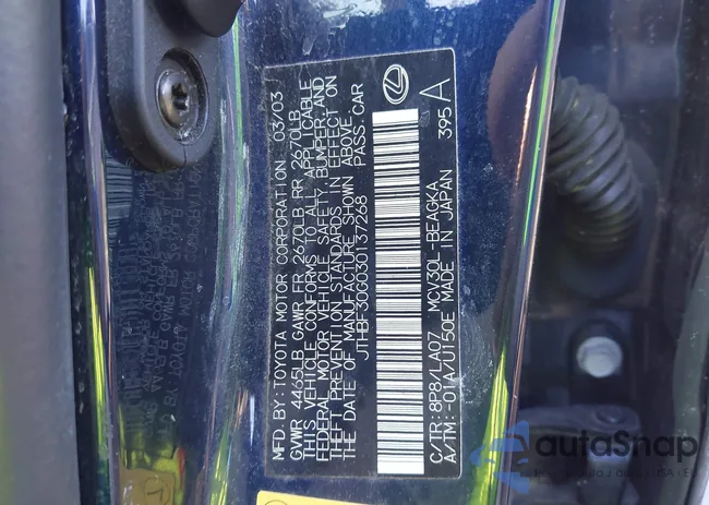 JTHBF30G030137268: 44521089