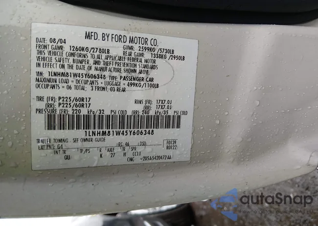 1LNHM81W45Y606348: 44520344