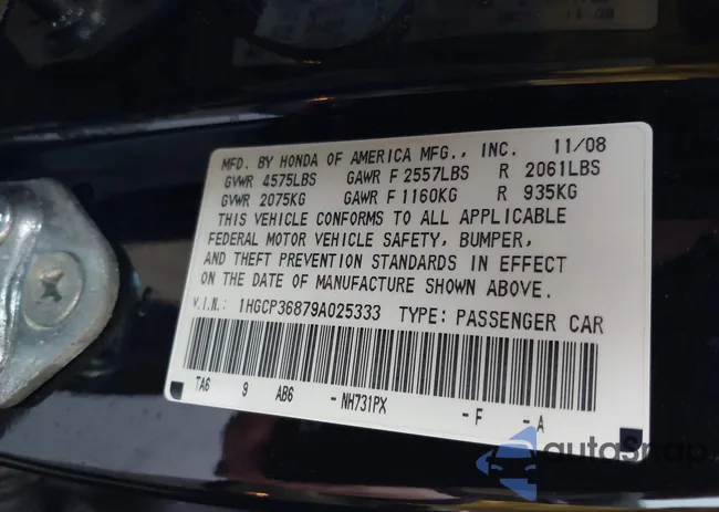 1HGCP36879A025333: 44520363