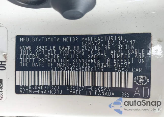 2T1BURHE4HC888416: 44520403