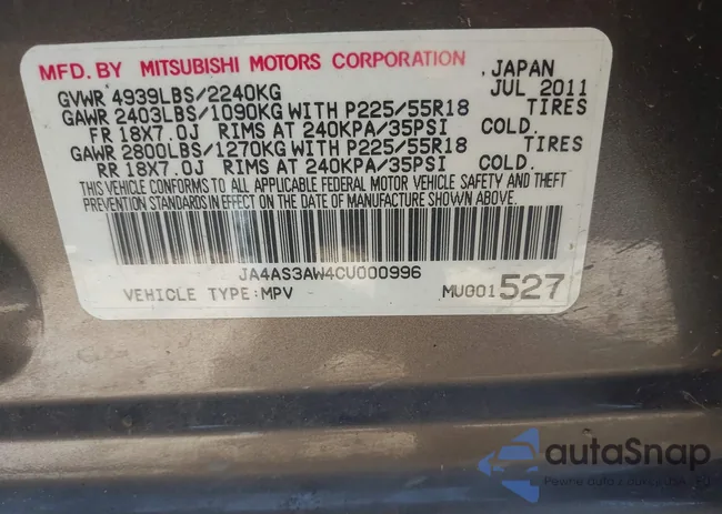 JA4AS3AW4CU000996: 44520404