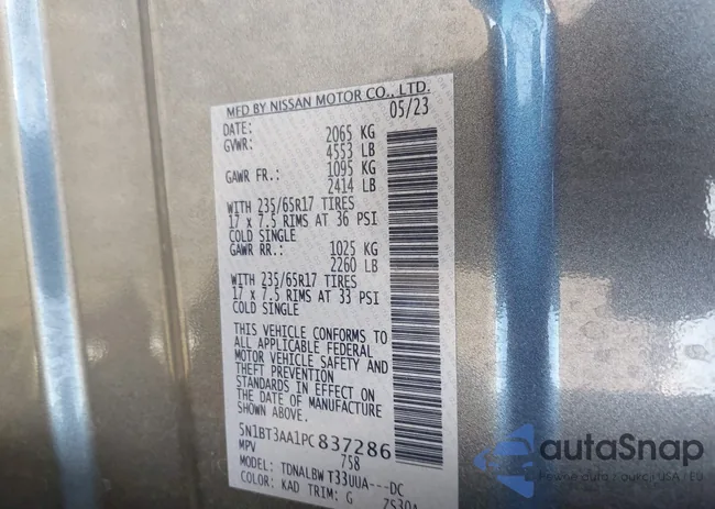 5N1BT3AA1PC837286: 44520448