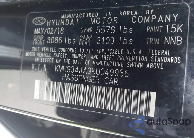 KMHG34JA9KU049936: 44521725