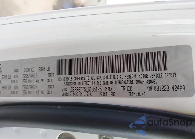 1C6RR6TT5LS135125: 44521733