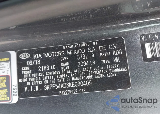 3KPF54AD8KE030409: 44521753