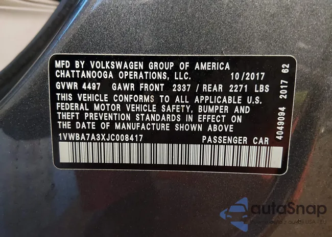 1VWBA7A3XJC008417: 44521789