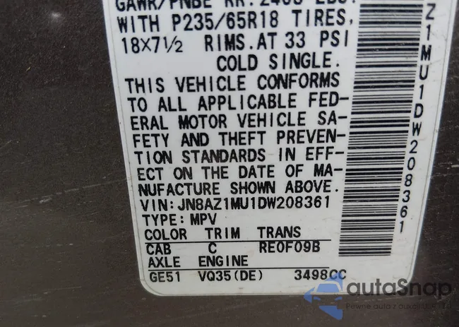 JN8AZ1MU1DW208361: 44521804