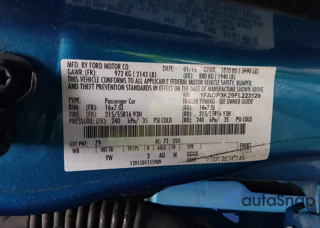 1FADP3K29FL223129: 44521832