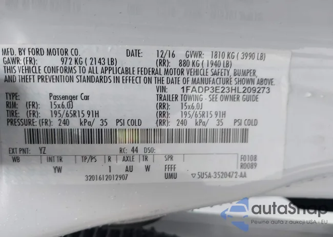 1FADP3E23HL209273: 44521837