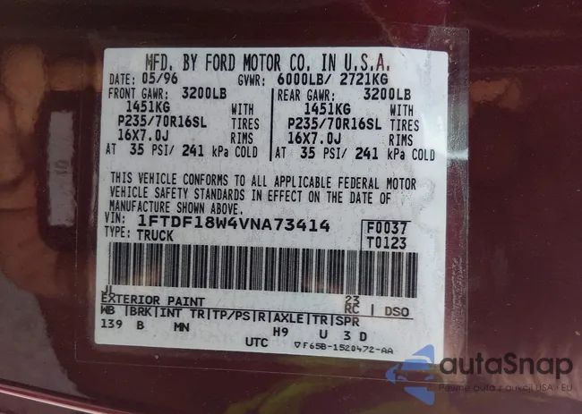 1FTDF18W4VNA73414: 44521963