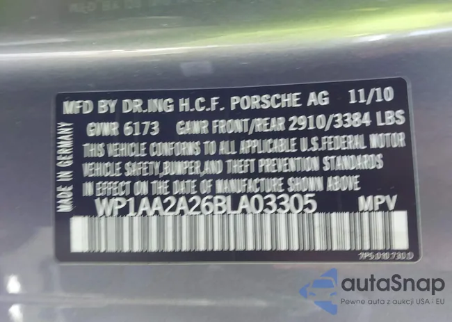 WP1AA2A26BLA03305: 44522236