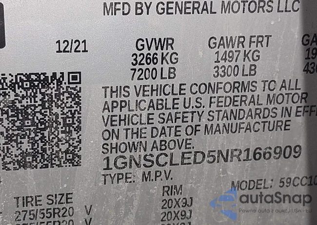 1GNSCLED5NR166909: 44521341