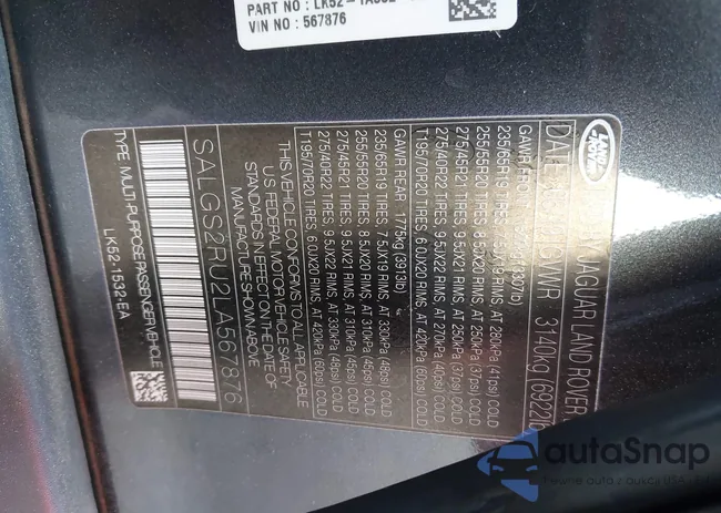 SALGS2RU2LA567876: 44521375