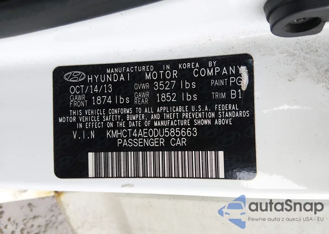 KMHCT4AE0DU585663: 44521555