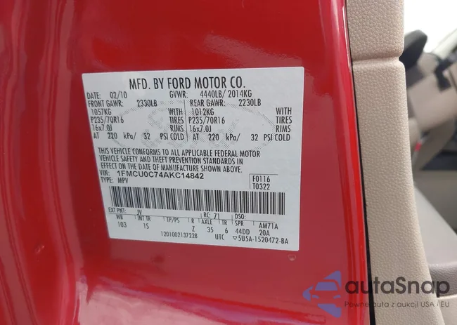 1FMCU0C74AKC14842: 44521564