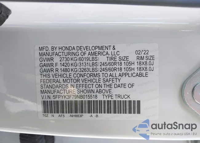 5FPYK3F79NB015518: 44522661