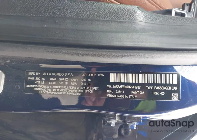 ZARFAEEN5H7541787: 44522746