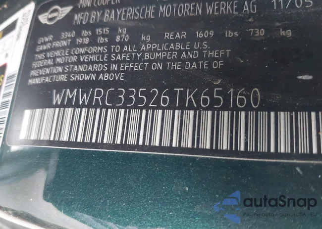 WMWRC33526TK65160: 44522894