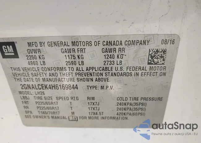 2GNALCEK4H6169844: 44522904