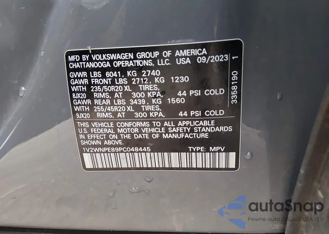 1V2WNPE89PC048445: 44523083