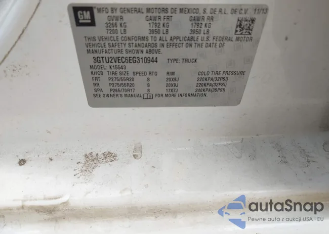 3GTU2VEC6EG310944: 44523218