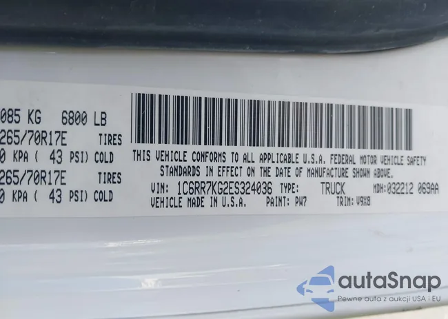 1C6RR7KG2ES324036: 44523233