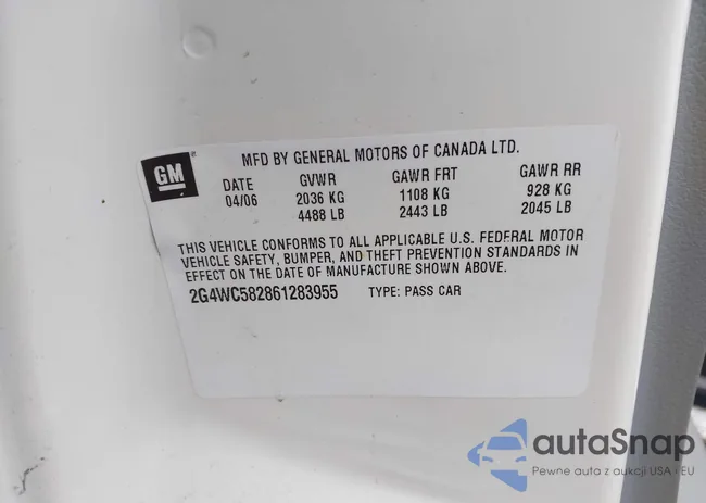 2G4WC582861283955: 44522486